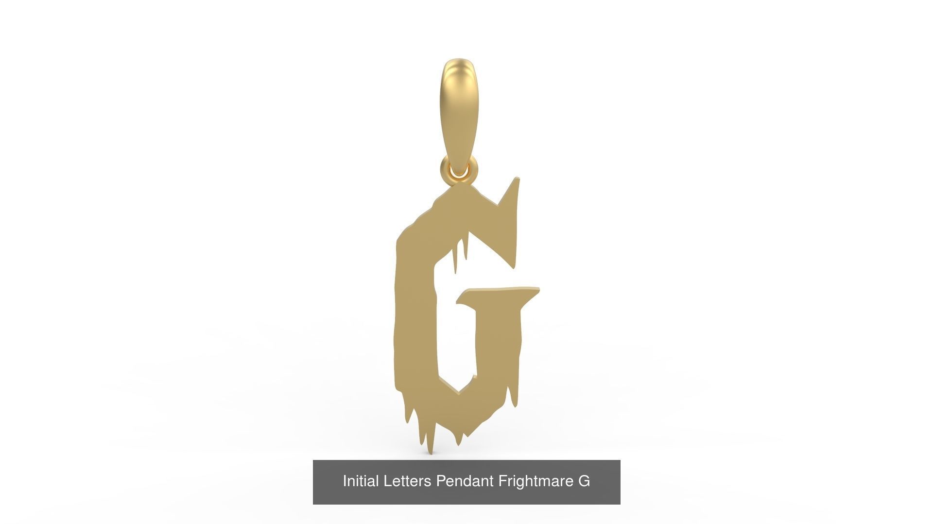 Initial Letters Pendant Alphabets Frightmare 3D Model Collection_9