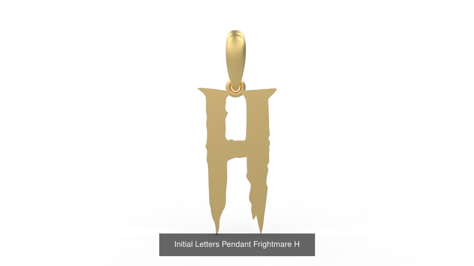 Initial Letters Pendant Alphabets Frightmare 3D Model Collection_10