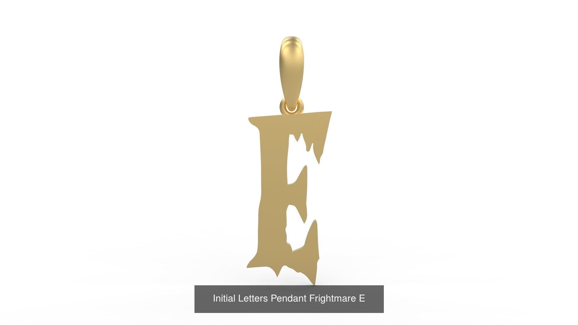 Initial Letters Pendant Alphabets Frightmare 3D Model Collection_7