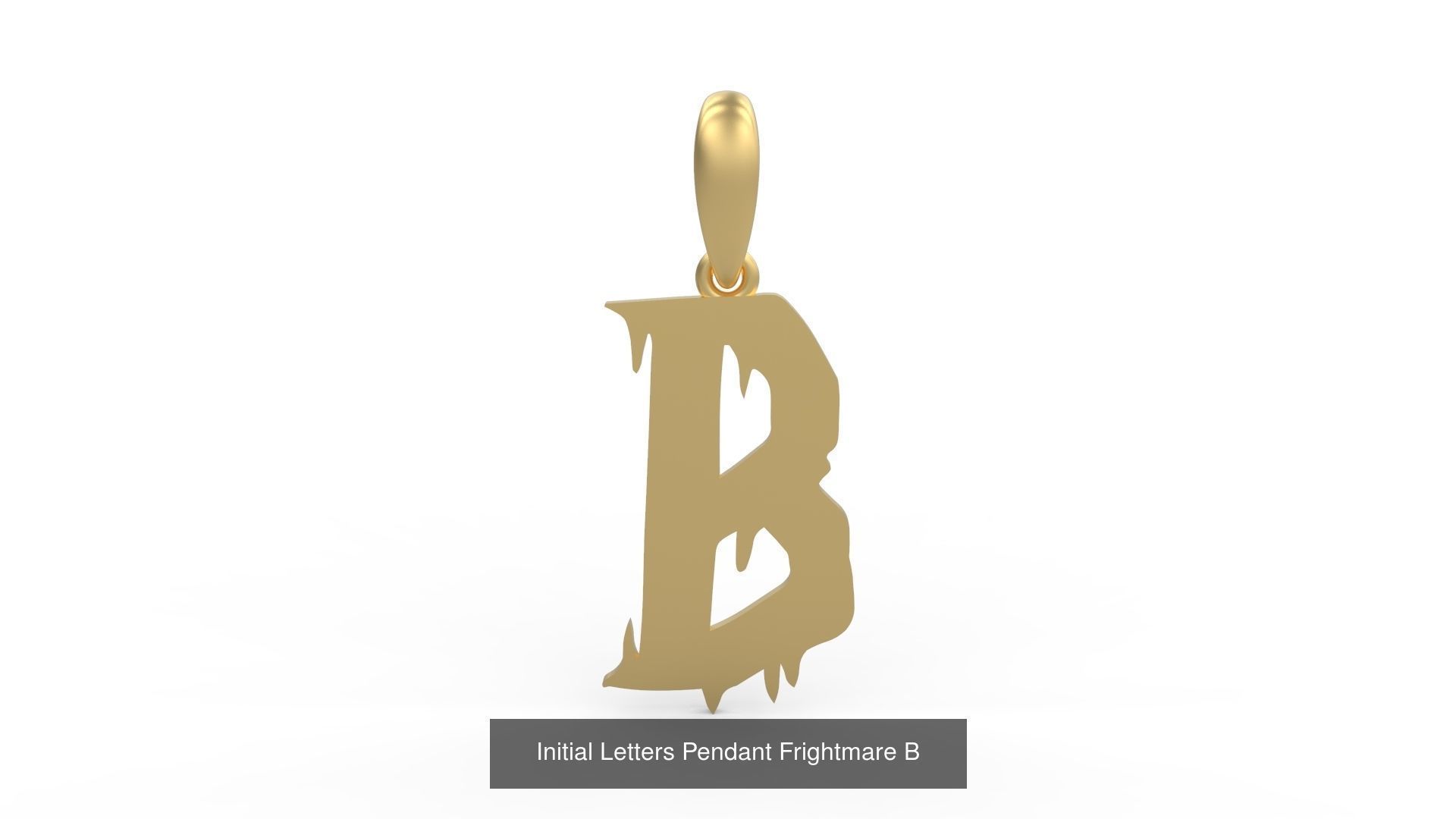 Initial Letters Pendant Alphabets Frightmare 3D Model Collection_4