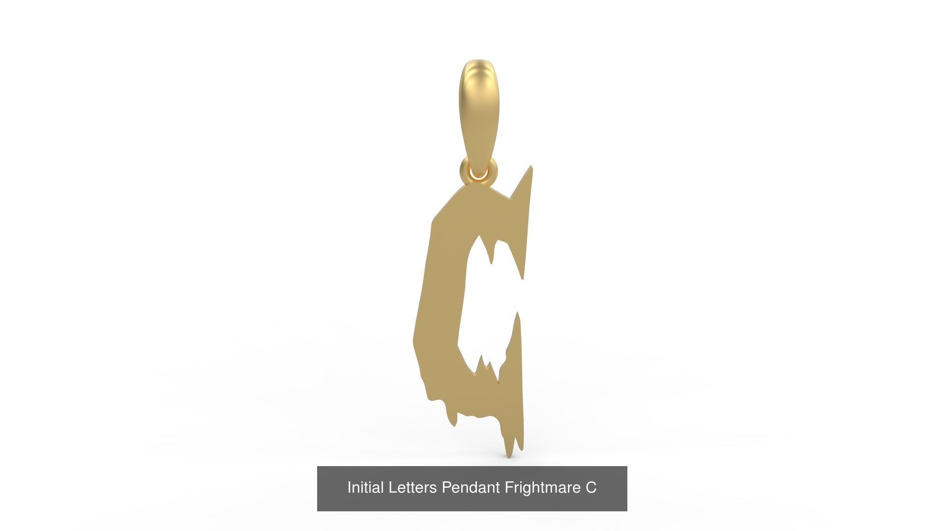 Initial Letters Pendant Alphabets Frightmare 3D Model Collection_5