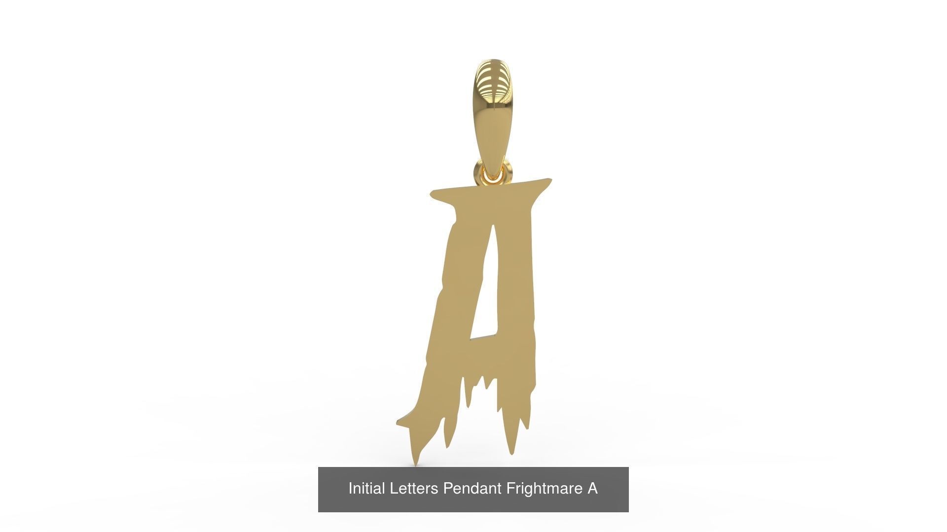Initial Letters Pendant Alphabets Frightmare 3D Model Collection_3