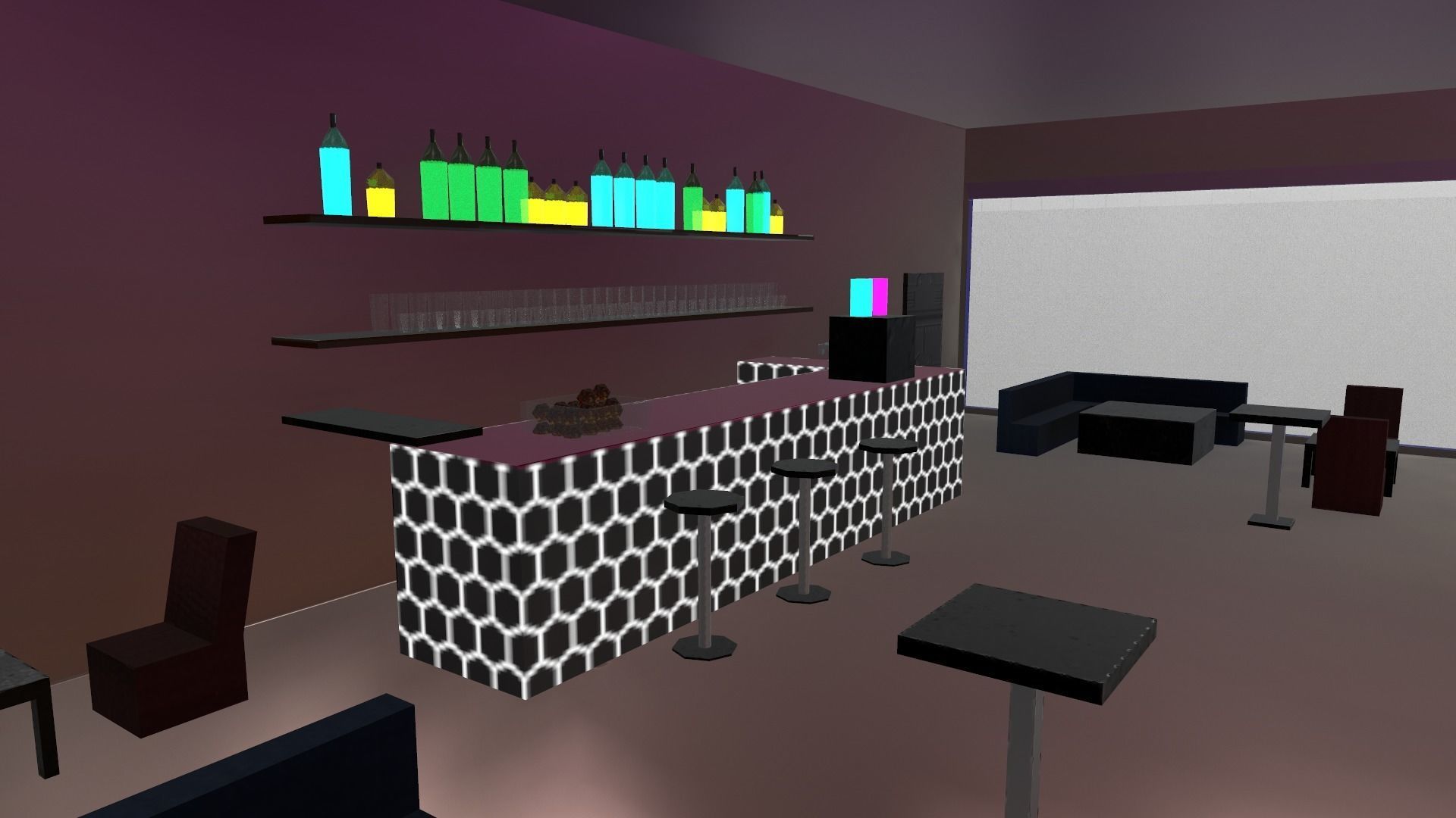 Cyberpunk City - Building 10 Low-poly 3D model_7