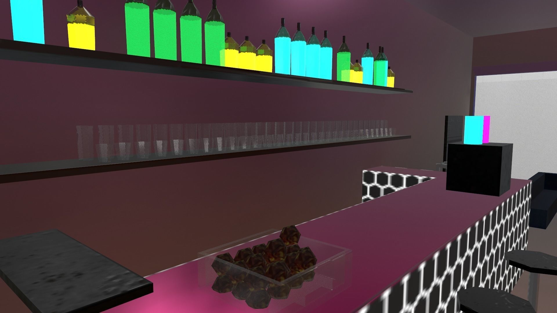 Cyberpunk City - Building 10 Low-poly 3D model_8