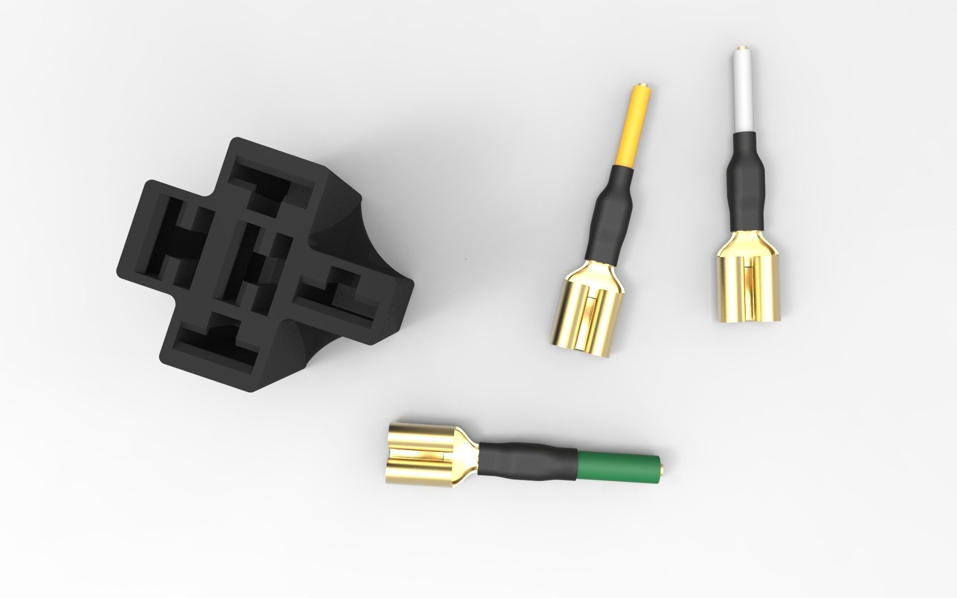 Relay JD1912 12V 40A with connector 3D print model_10