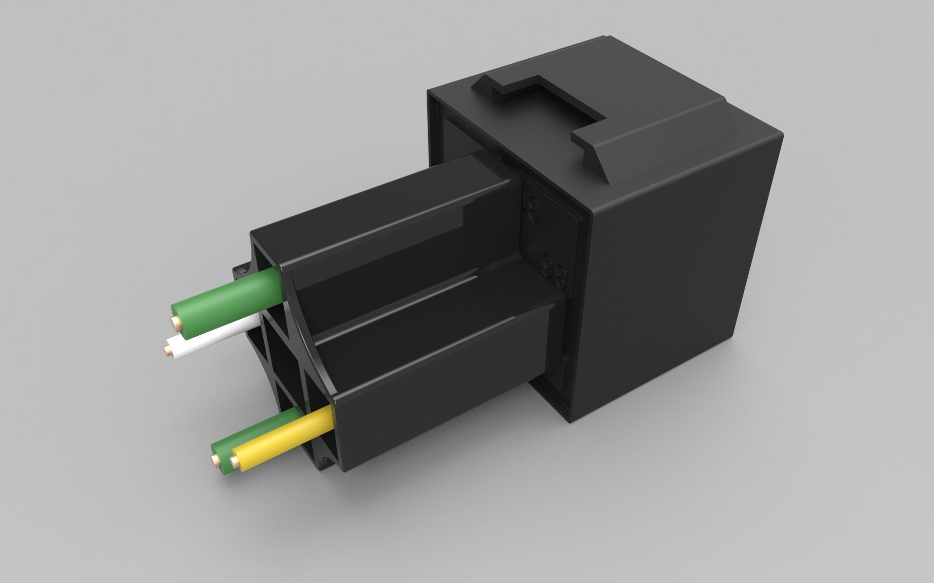 Relay JD1912 12V 40A with connector 3D print model_15