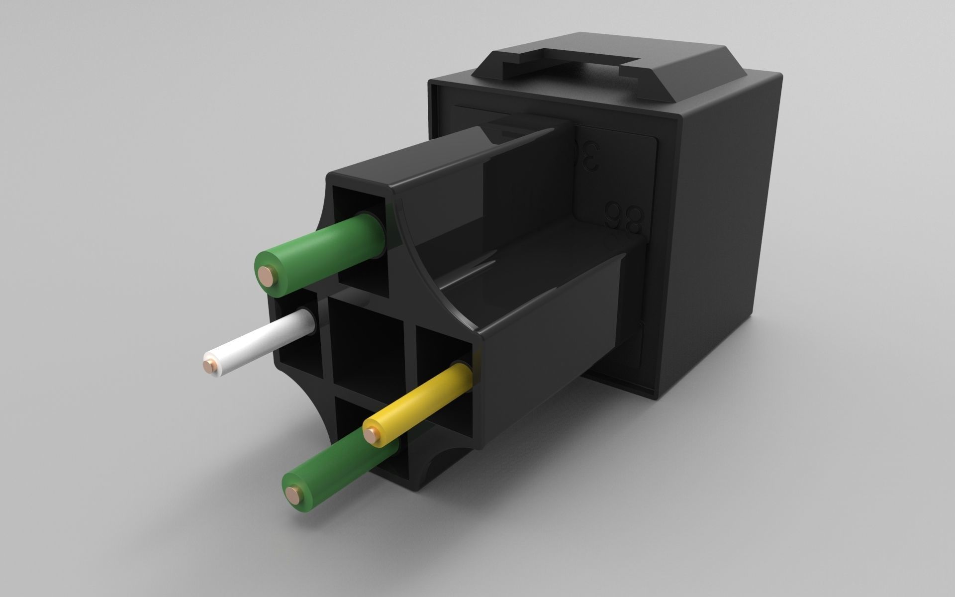 Relay JD1912 12V 40A with connector 3D print model_16