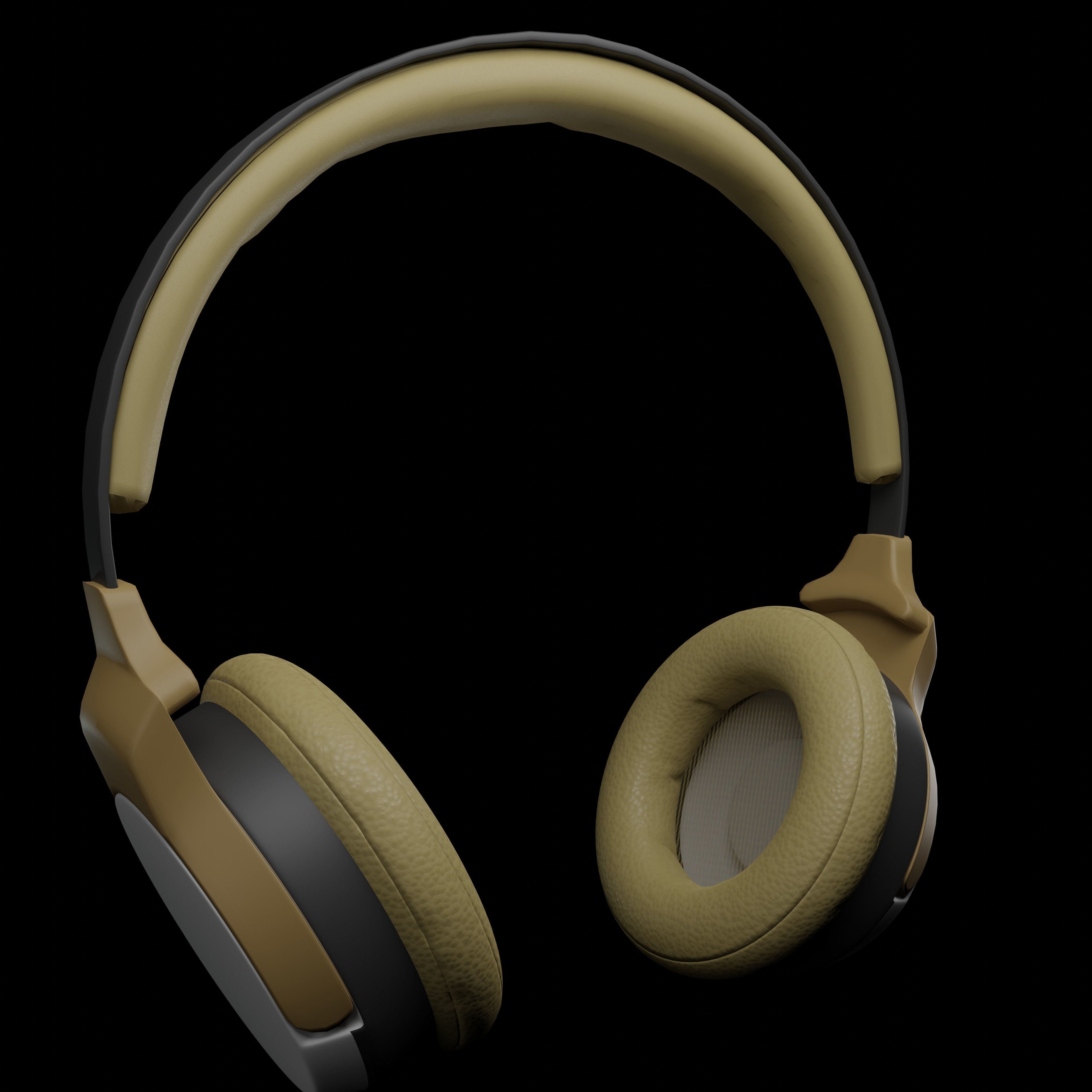 Audio headset 3D model_5