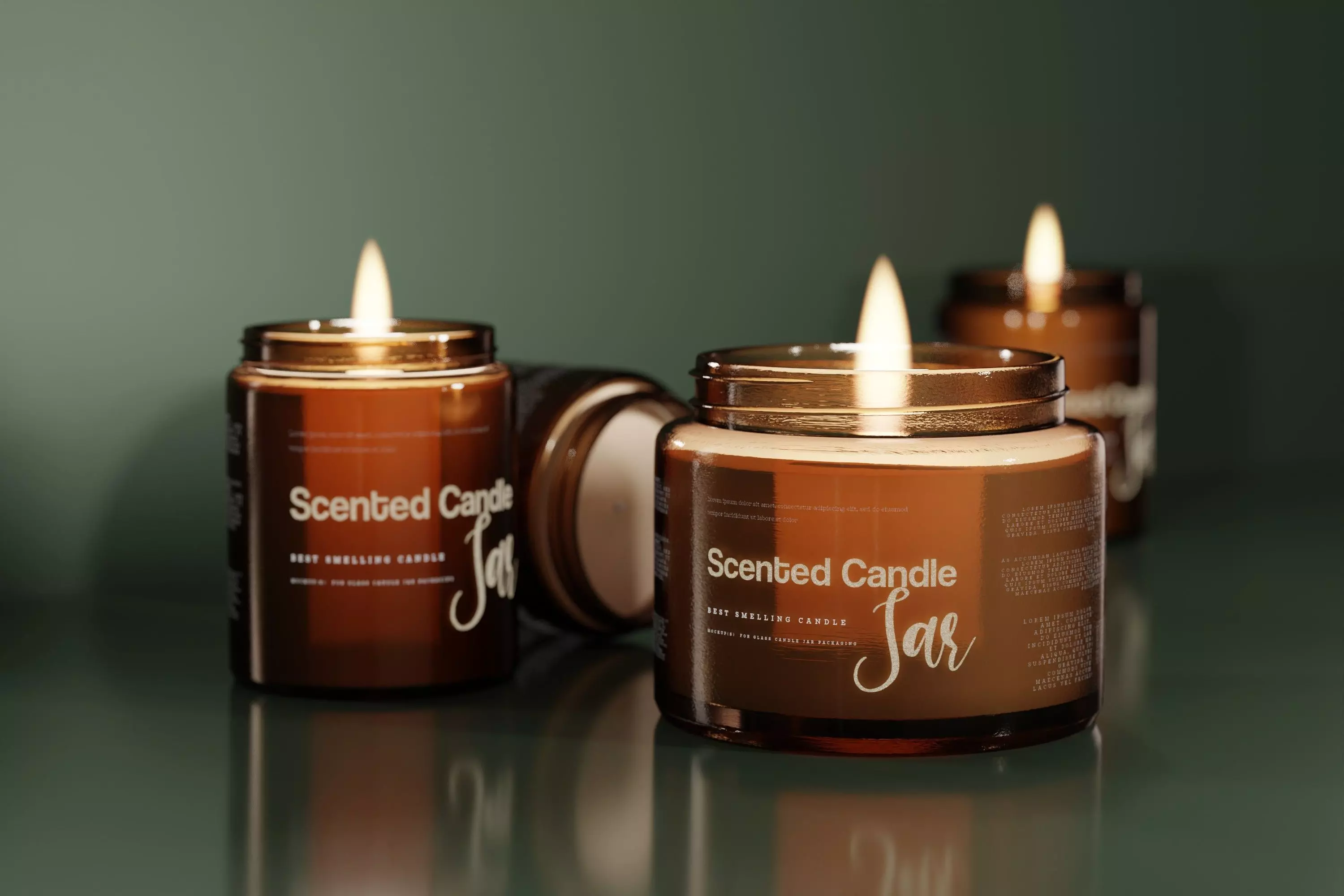 Candle Jars 3D model_0