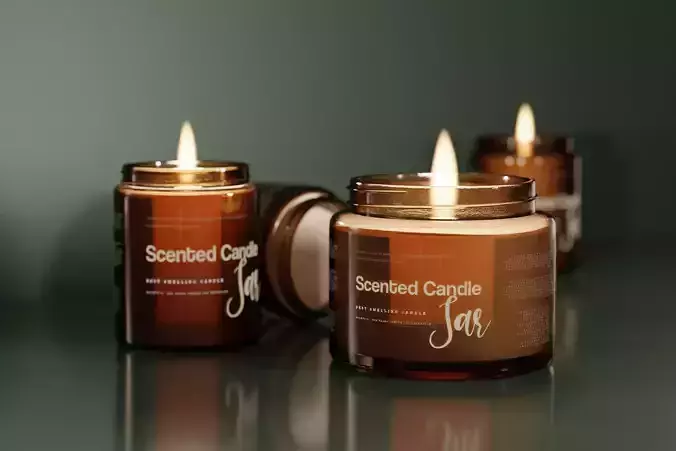 Candle Jars 3D model