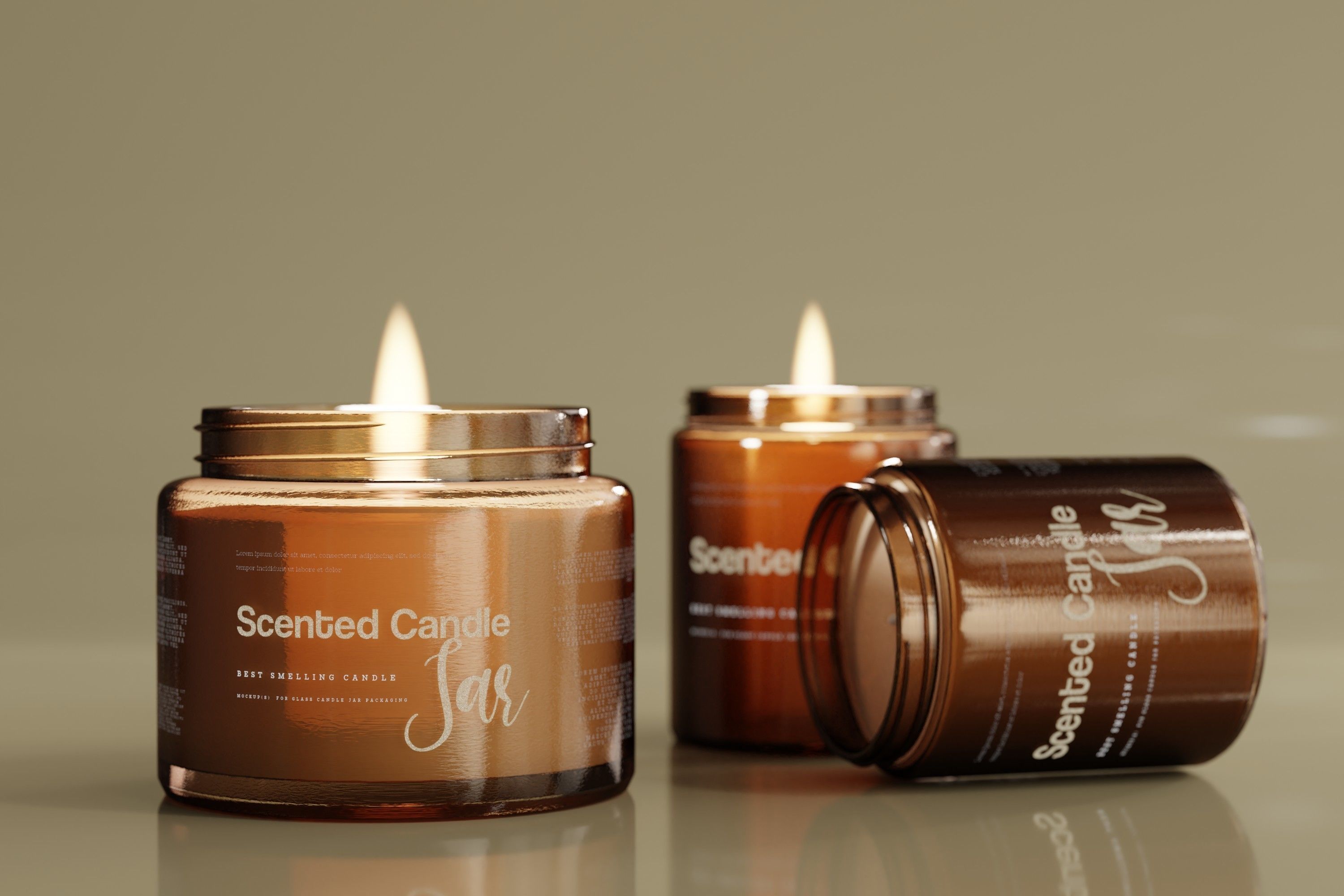 Candle Jars 3D model_1