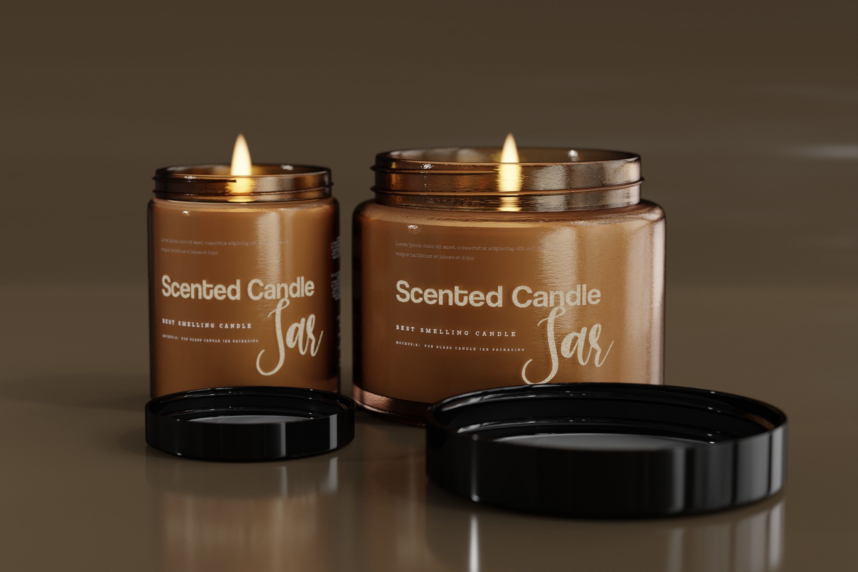 Candle Jars 3D model_2