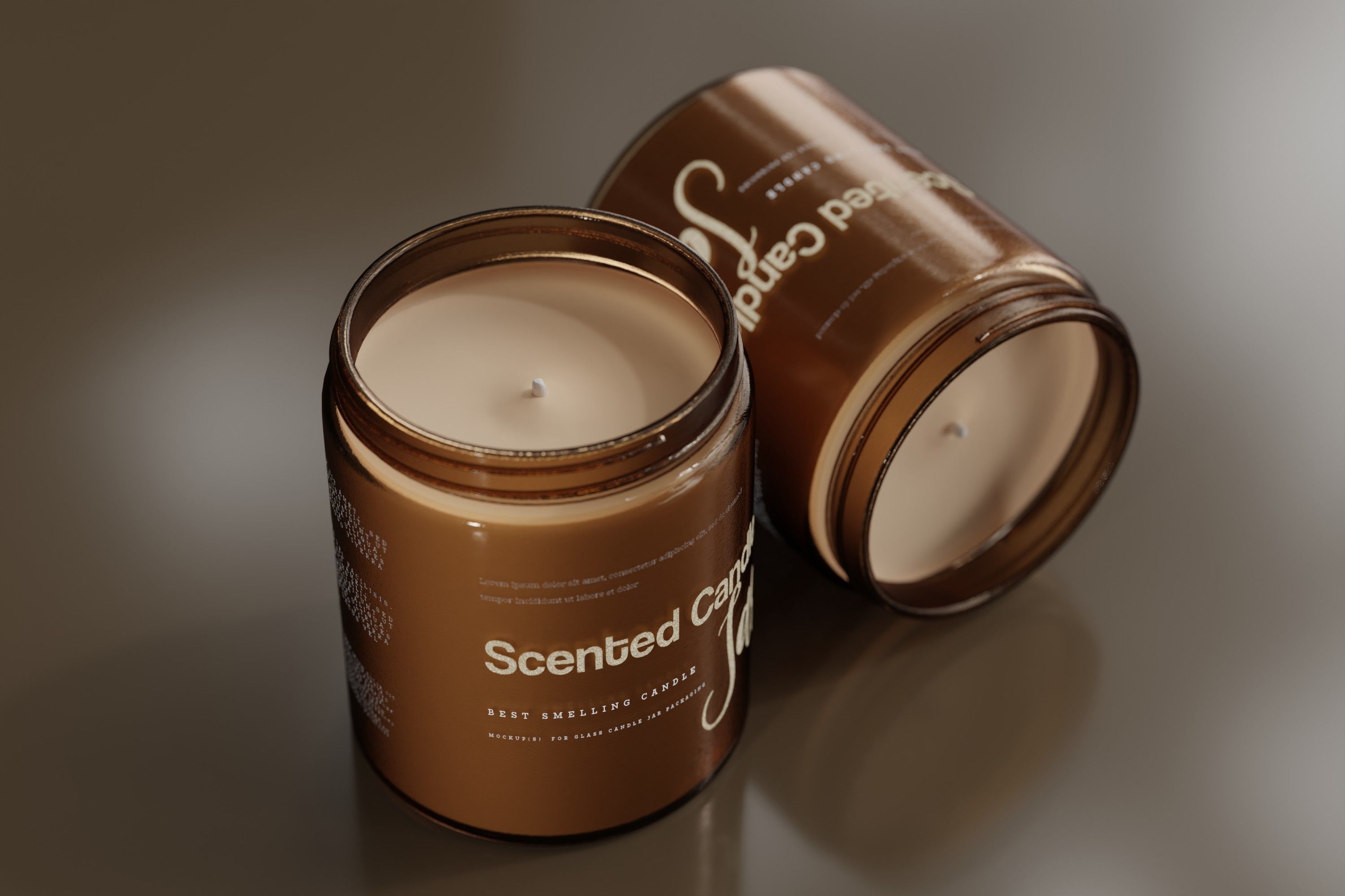 Candle Jars 3D model_7