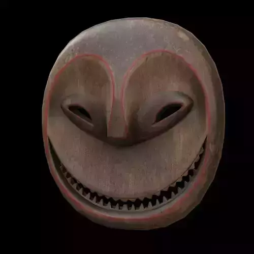 Eket African Mask Pbr Low-poly 3D model