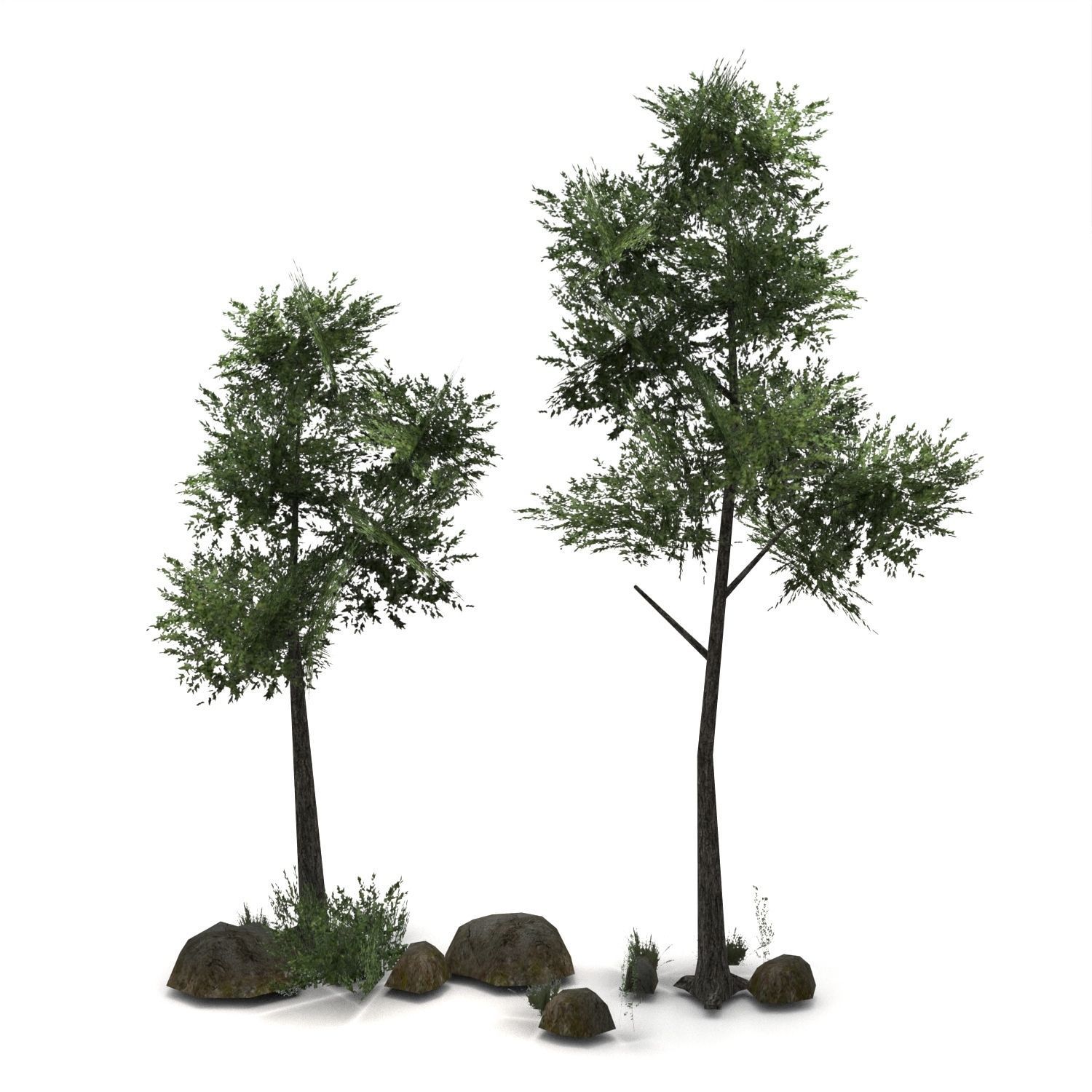 Low Poly Tree Bundle Game Ready Low-poly 3D model_26