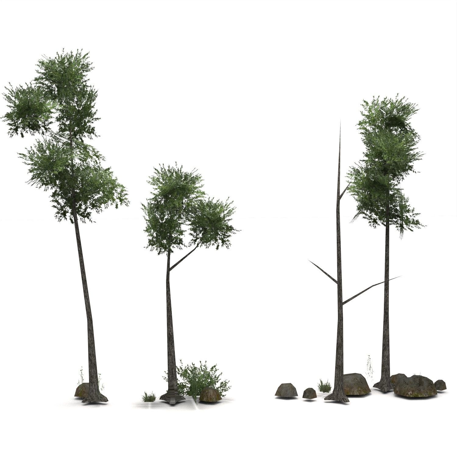 Low Poly Tree Bundle Game Ready Low-poly 3D model_31
