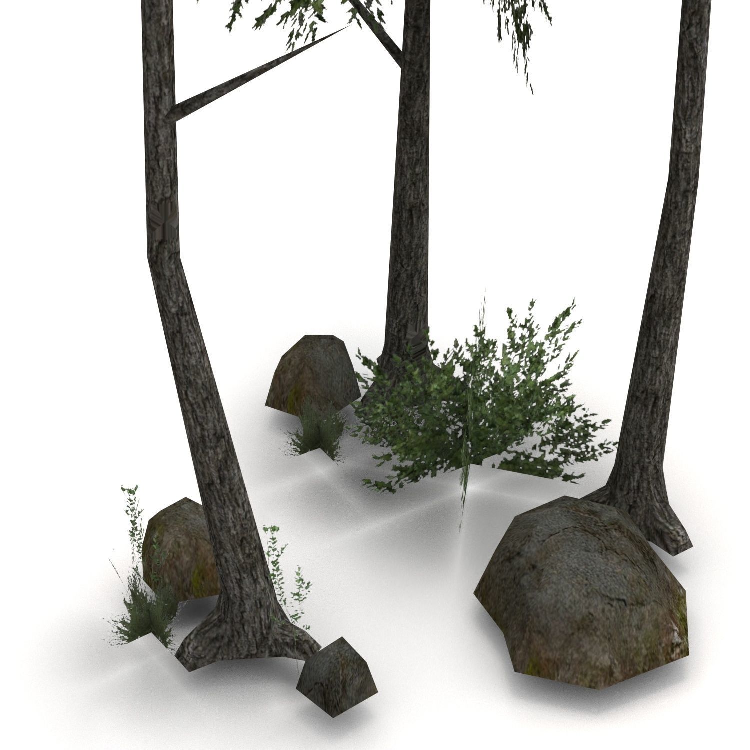 Low Poly Tree Bundle Game Ready Low-poly 3D model_24