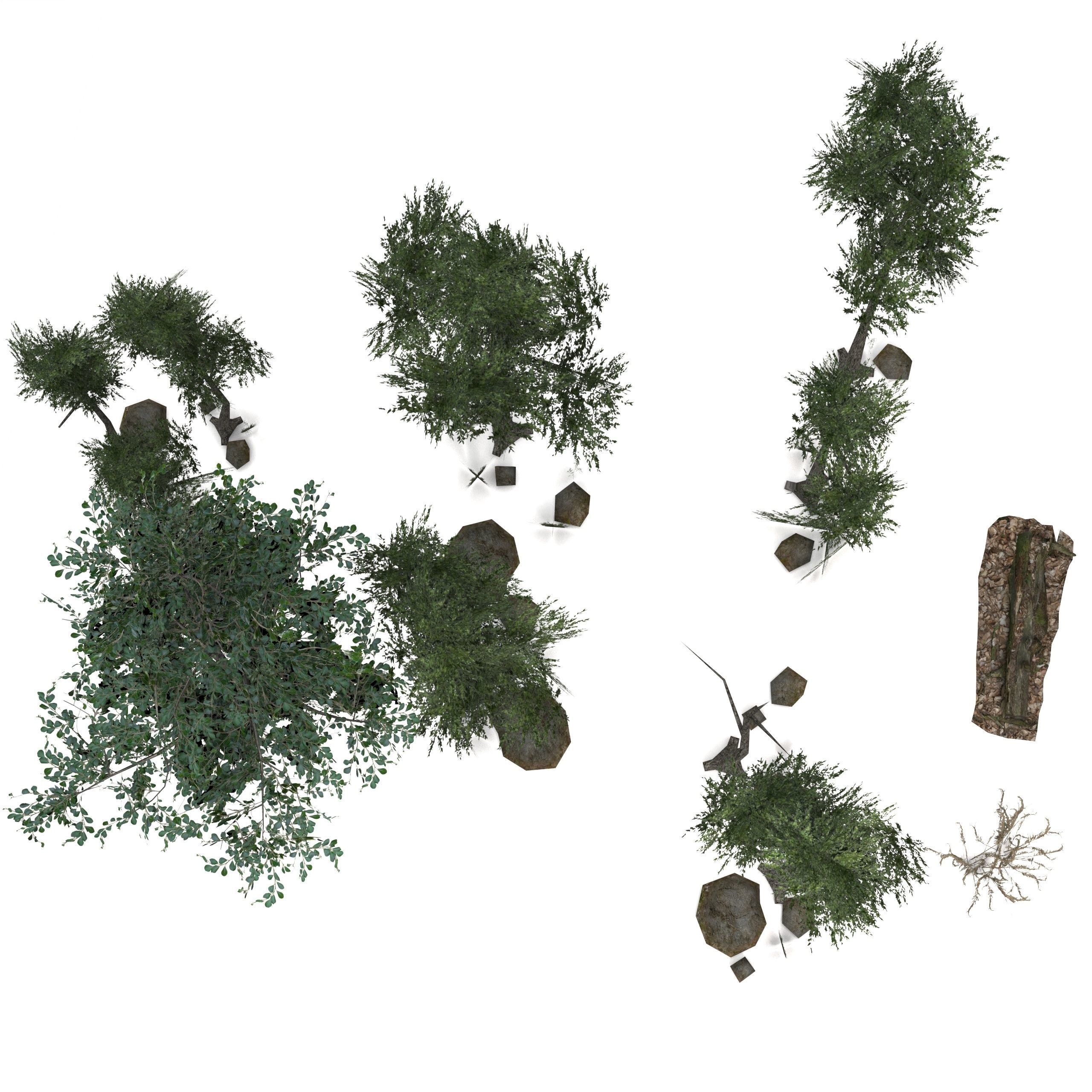 Low Poly Tree Bundle Game Ready Low-poly 3D model_5