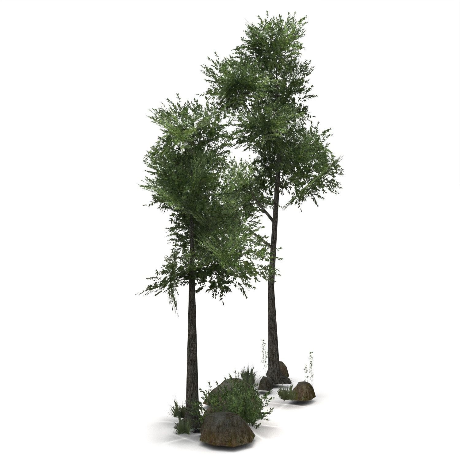 Low Poly Tree Bundle Game Ready Low-poly 3D model_28