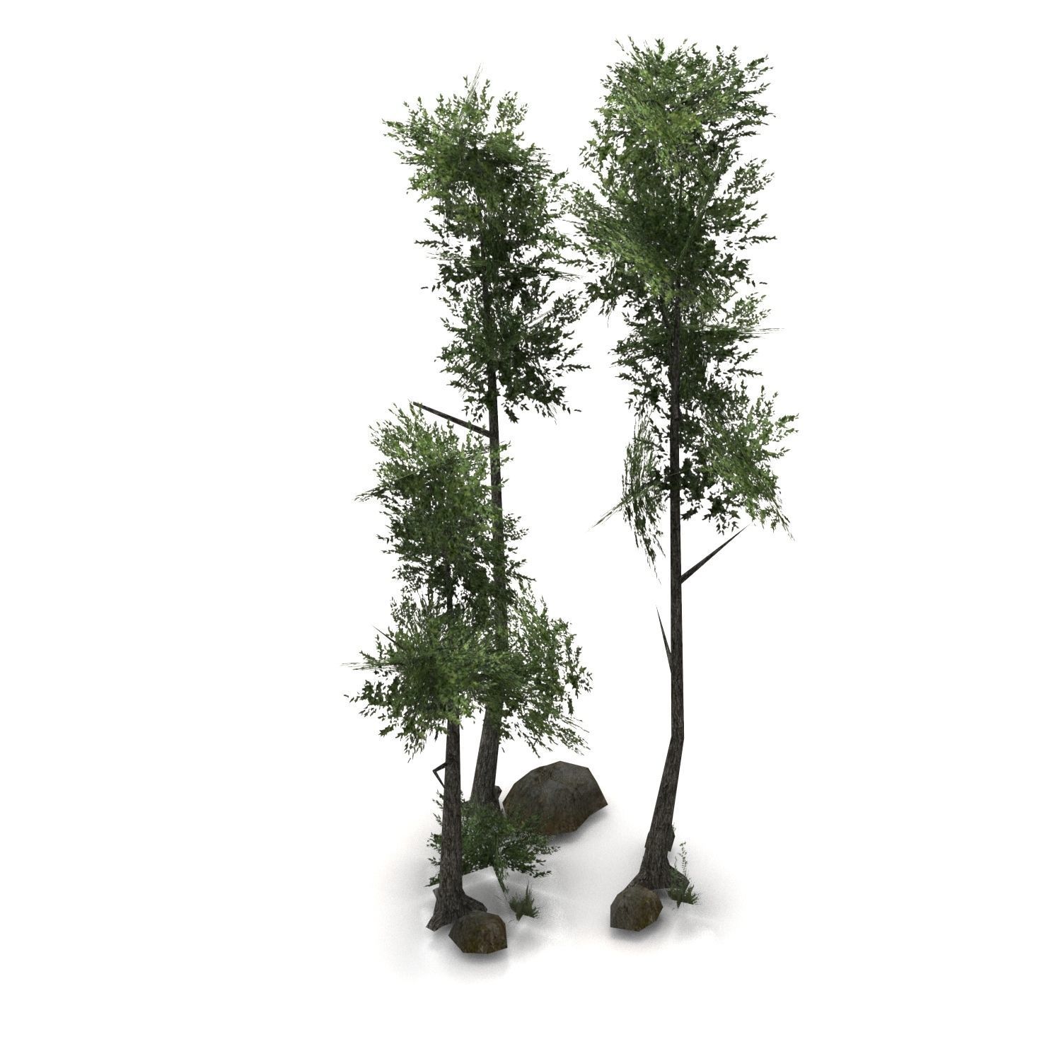 Low Poly Tree Bundle Game Ready Low-poly 3D model_23