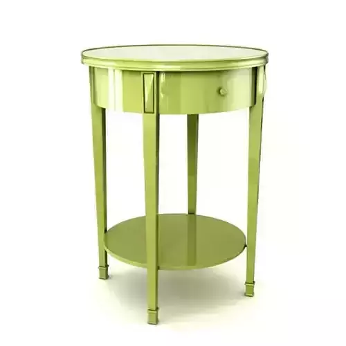 Green Round Side Table