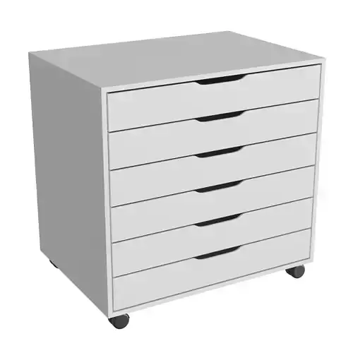 Alex Drawer Unit On Castors 3D model