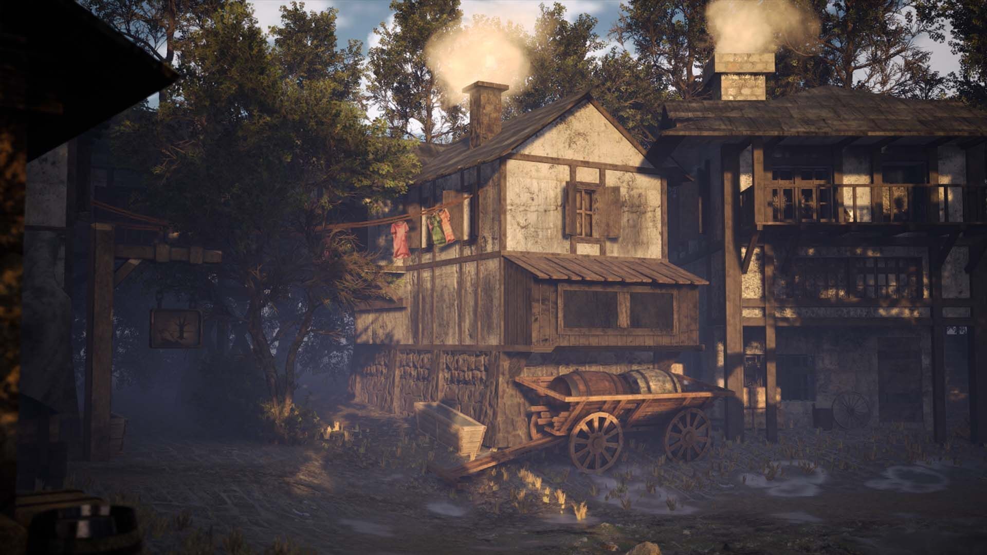 Game ready Medieval Village Low-poly 3D model_10