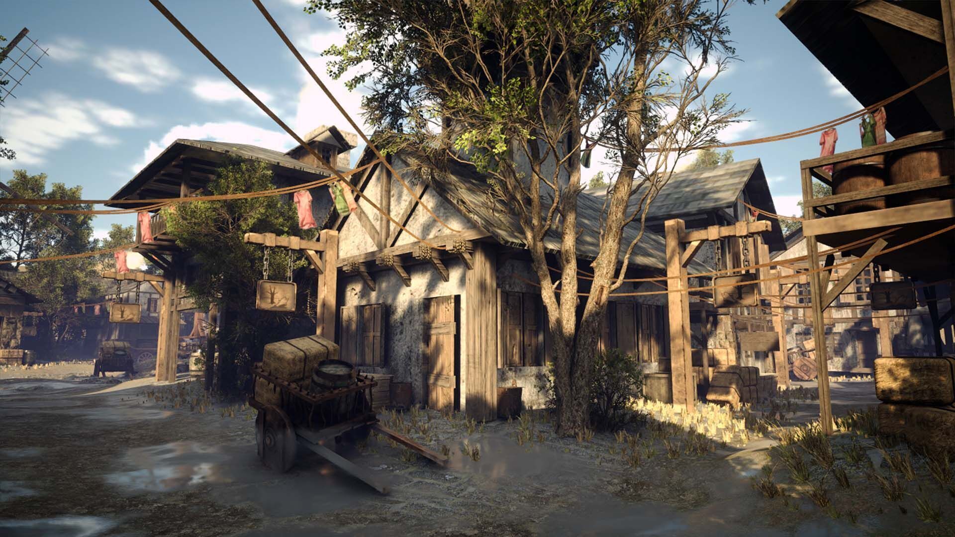 Game ready Medieval Village Low-poly 3D model_4