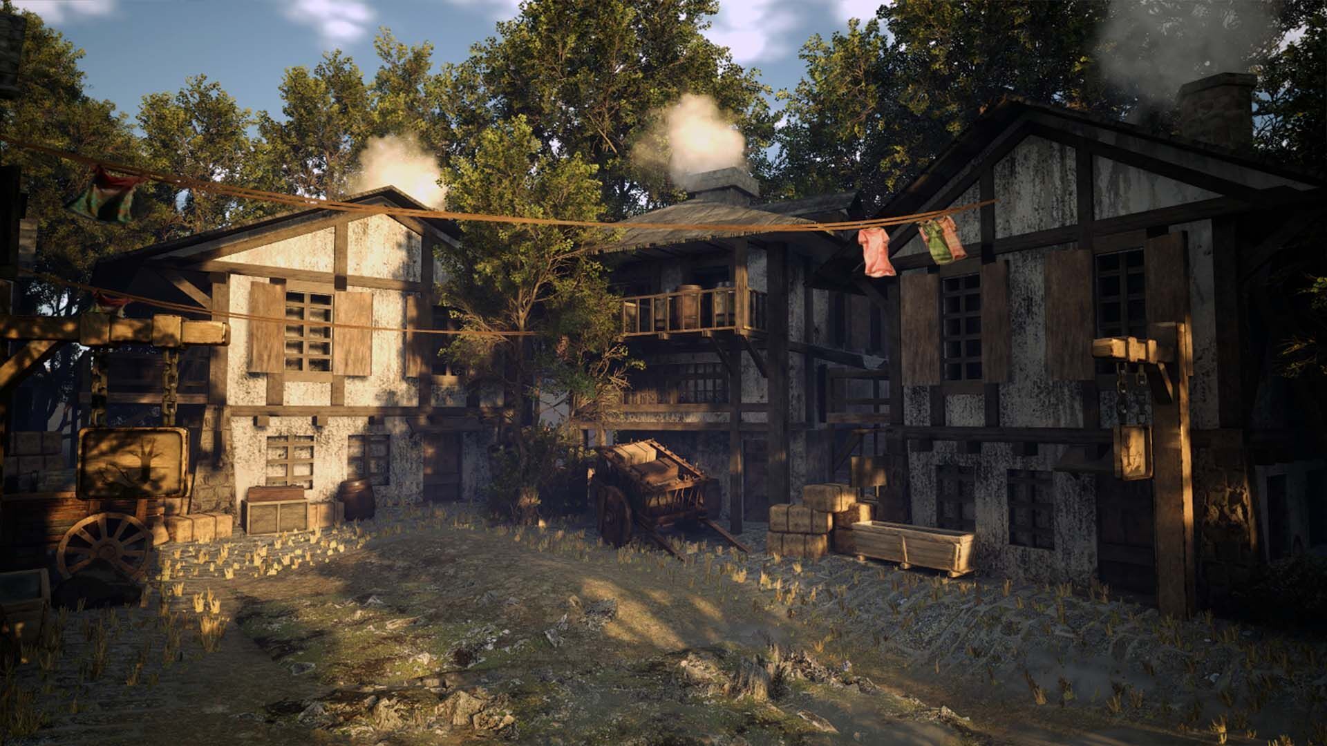 Game ready Medieval Village Low-poly 3D model_6