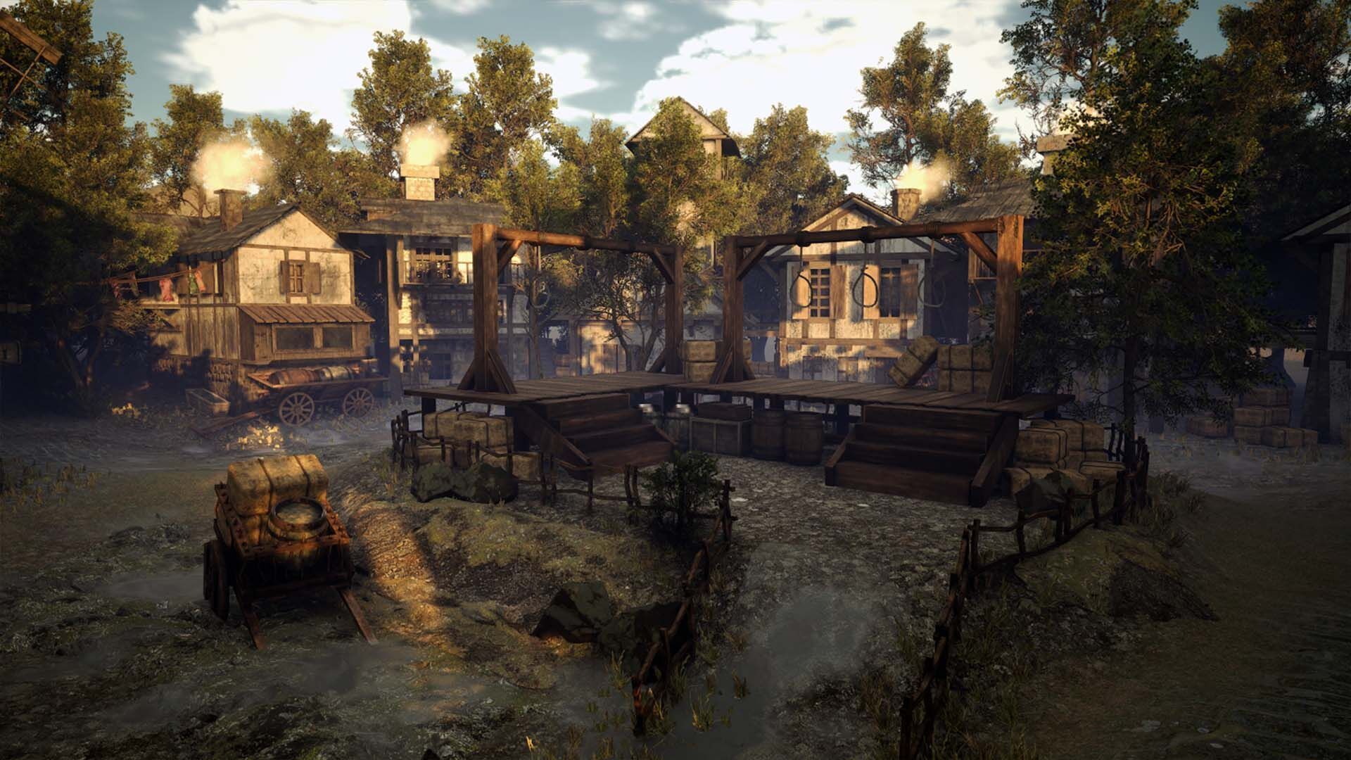 Game ready Medieval Village Low-poly 3D model_16