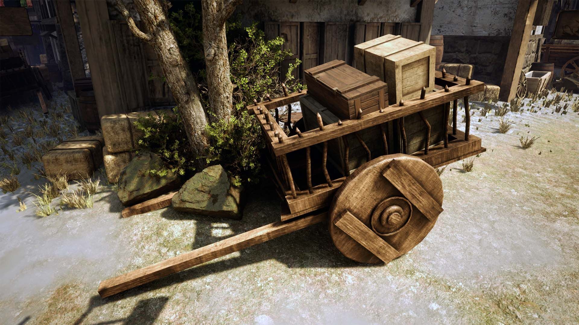 Game ready Medieval Village Low-poly 3D model_14