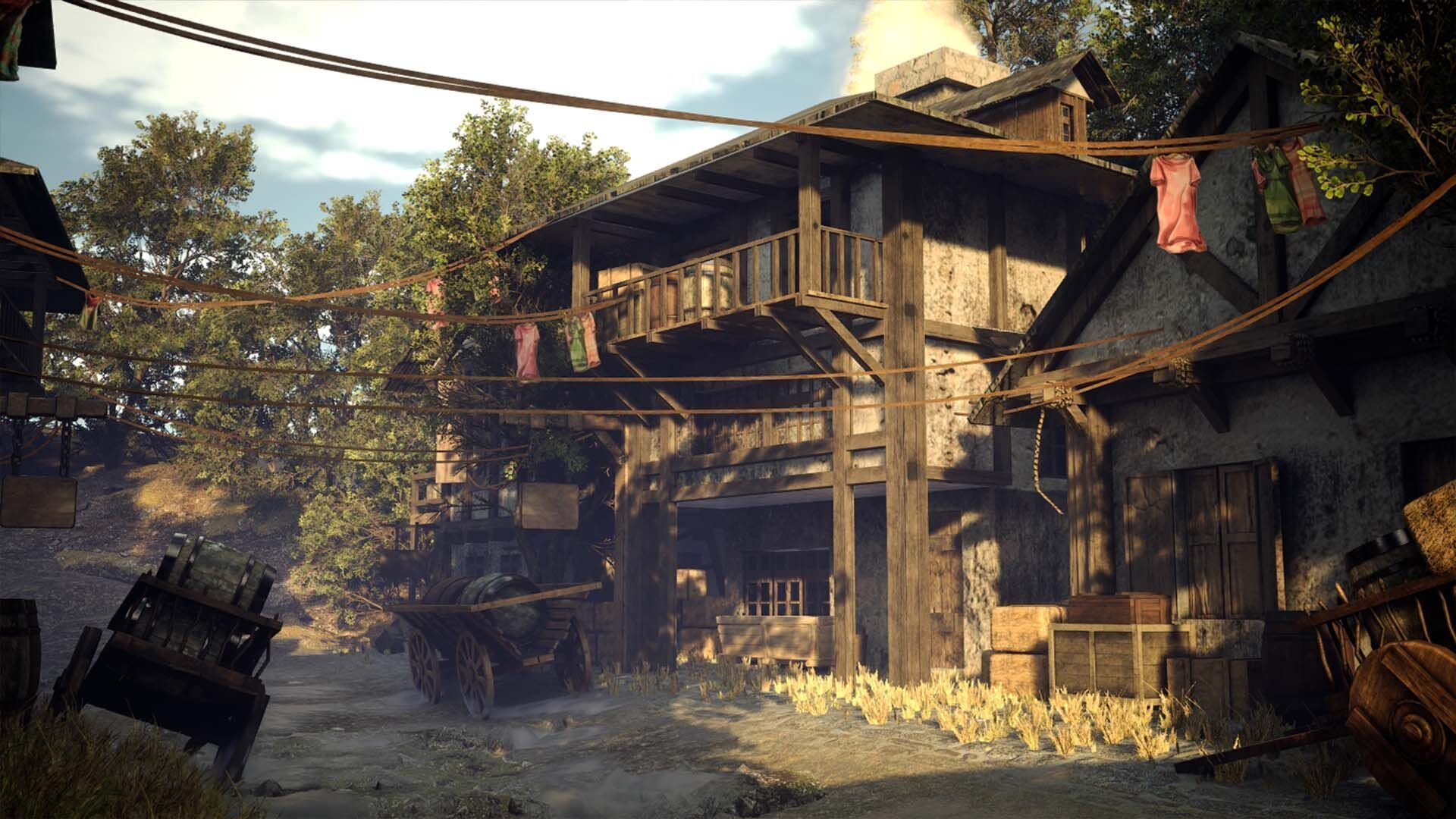 Game ready Medieval Village Low-poly 3D model_8