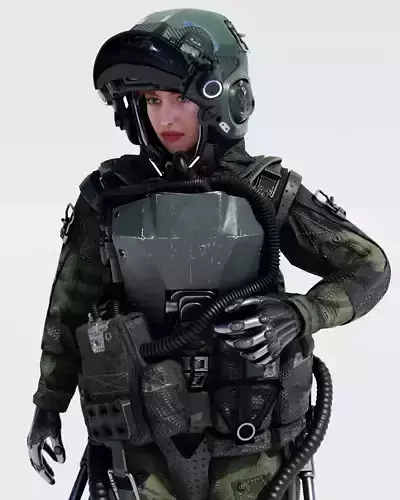 Space mech pilot 3D model