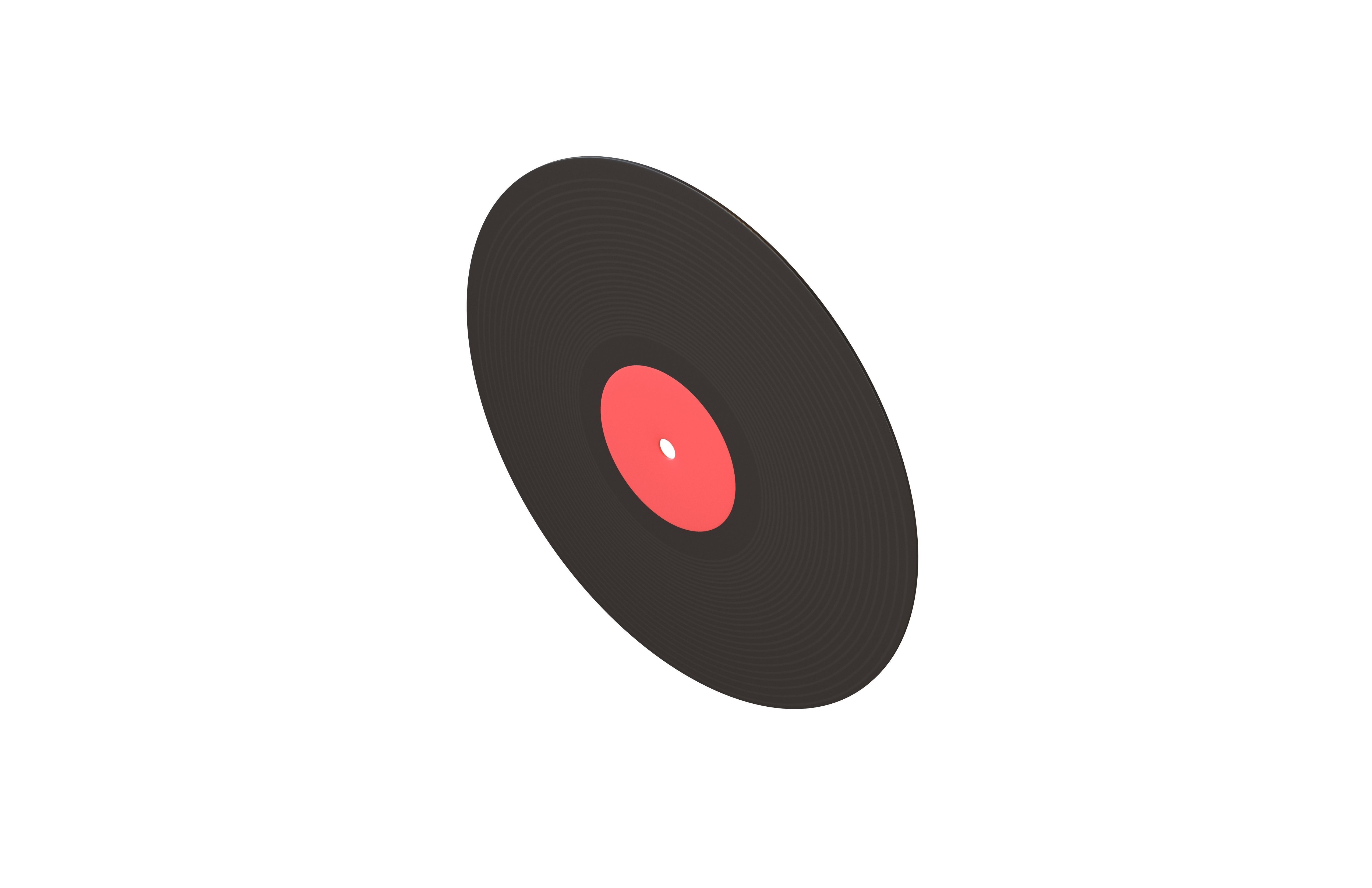 Vinyl Record v1 002 Low-poly 3D model_2