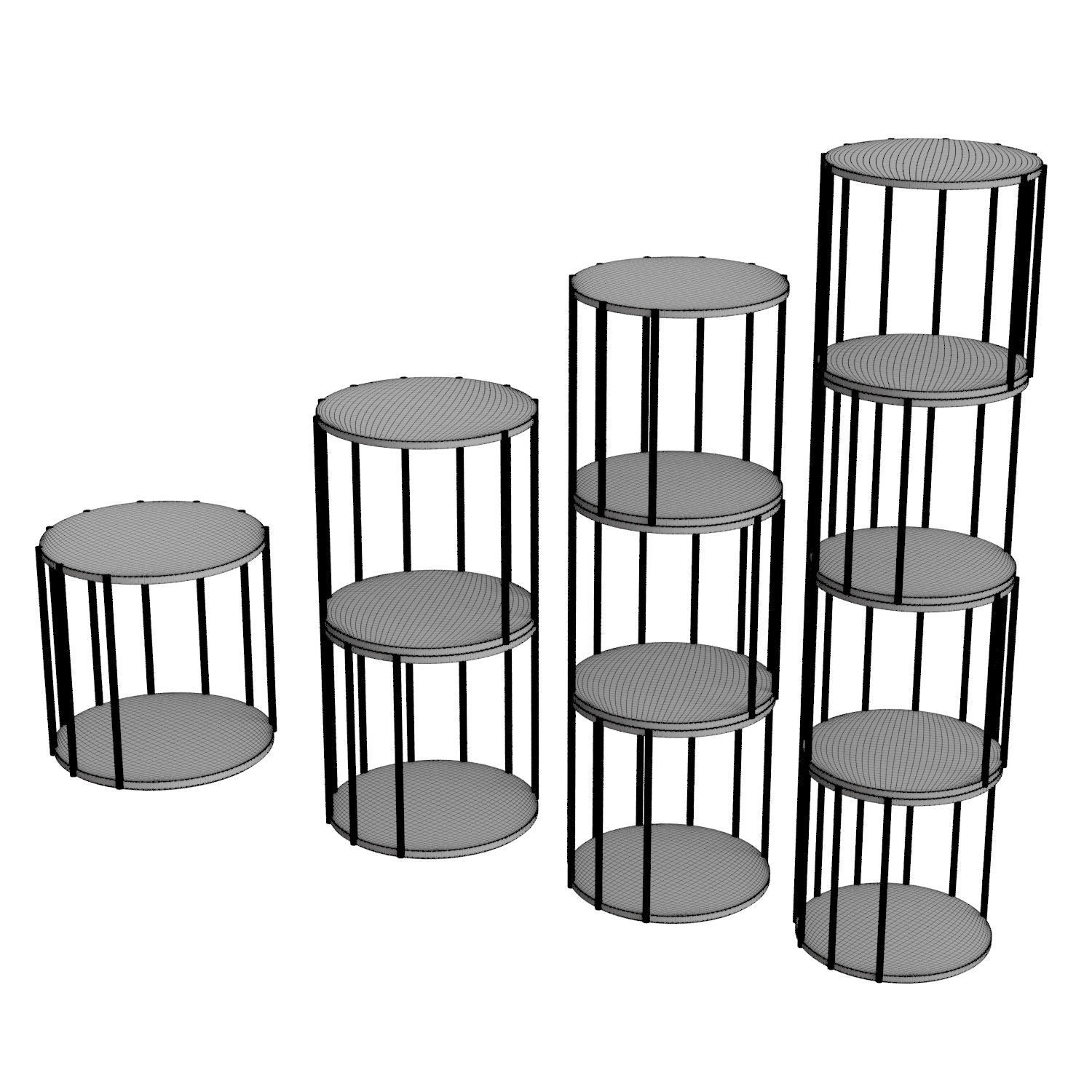 Cell Side Table 3D model_4