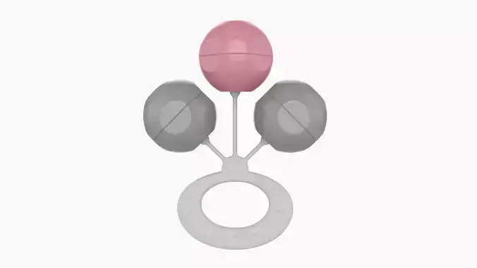 Balls baby rattle toy 3D model
