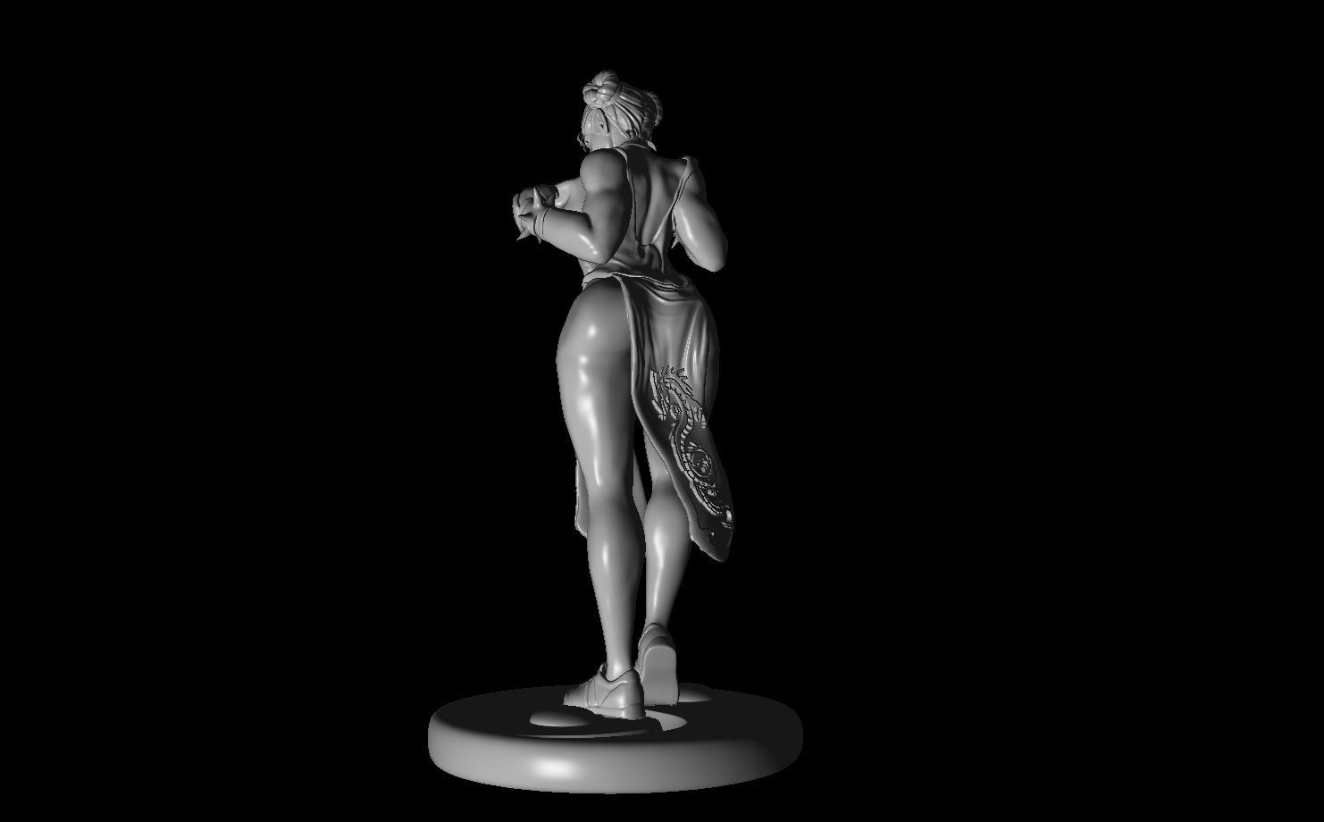 High quality erotic figure Chun Li street fighter 3D print model_9