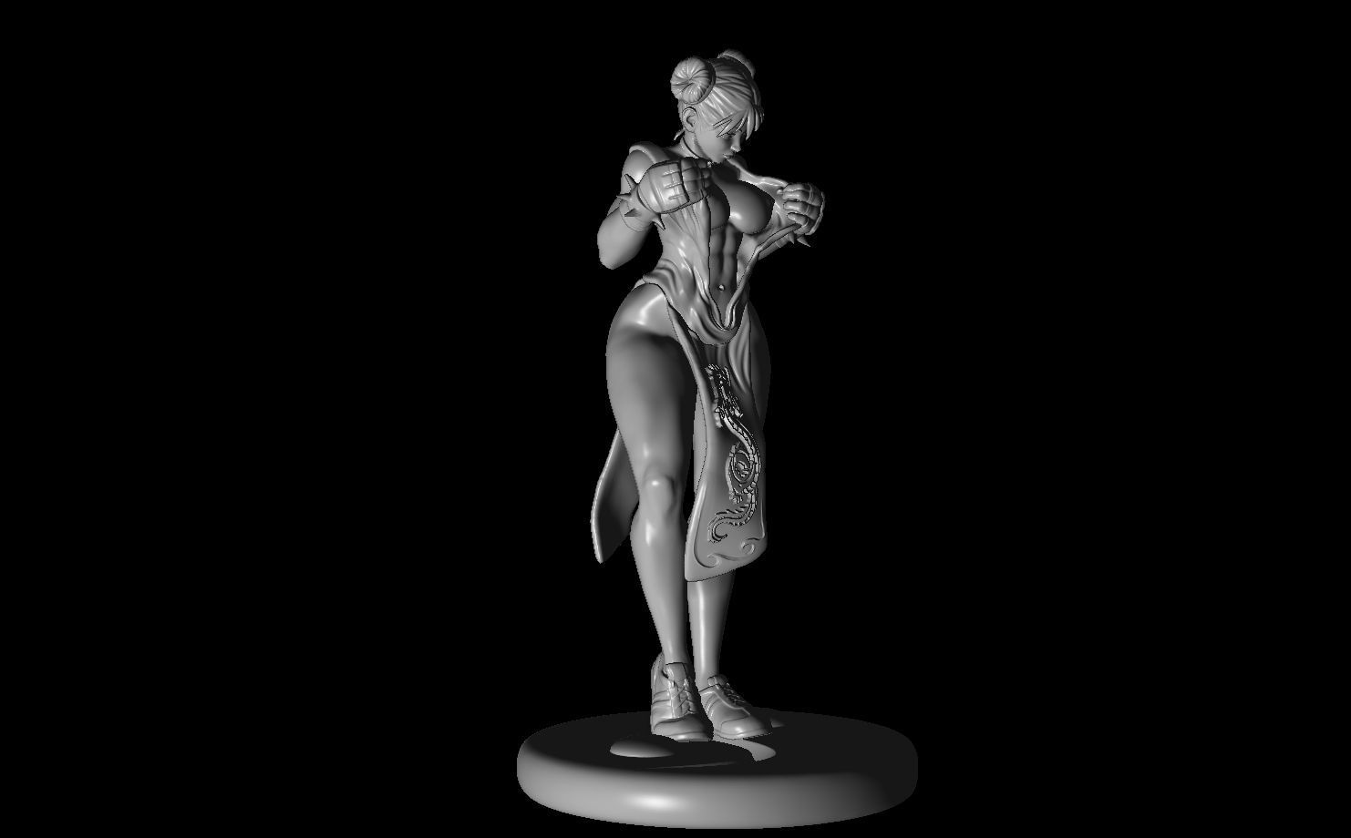 High quality erotic figure Chun Li street fighter 3D print model_6