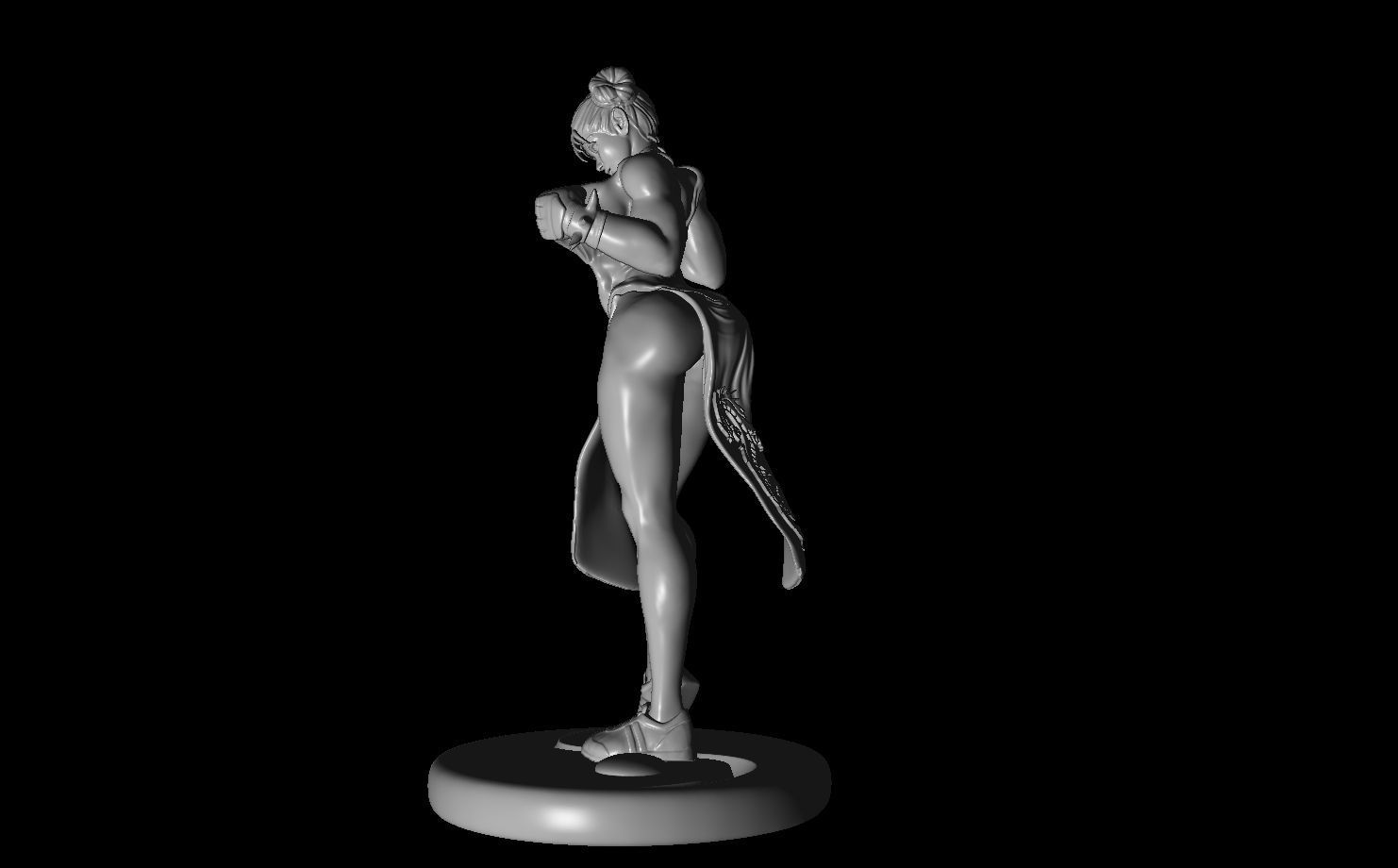 High quality erotic figure Chun Li street fighter 3D print model_8