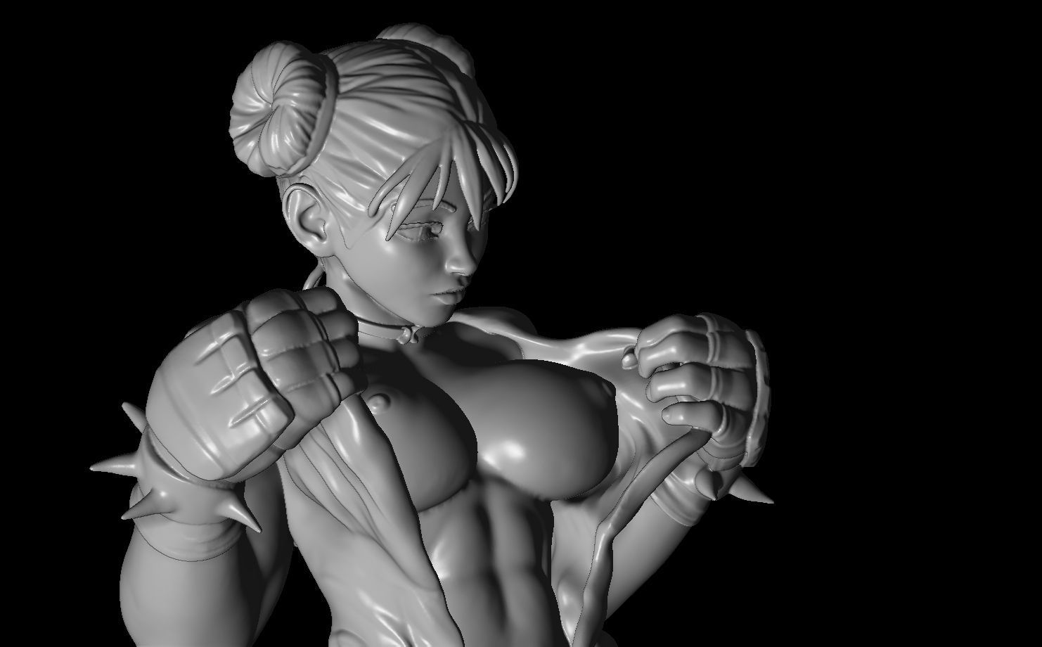 High quality erotic figure Chun Li street fighter 3D print model_4