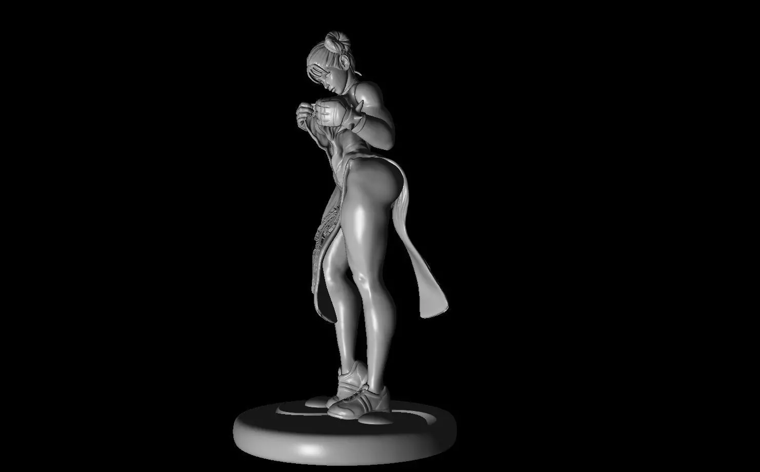 High quality erotic figure Chun Li street fighter 3D print model_0