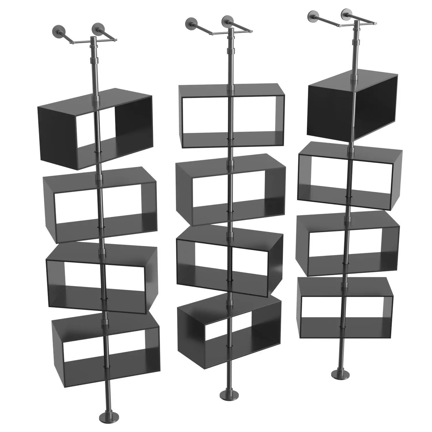 Domino Column Bookcase 3D model_0