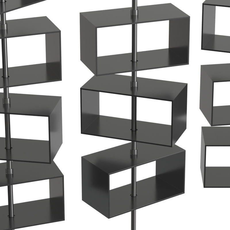 Domino Column Bookcase 3D model_3