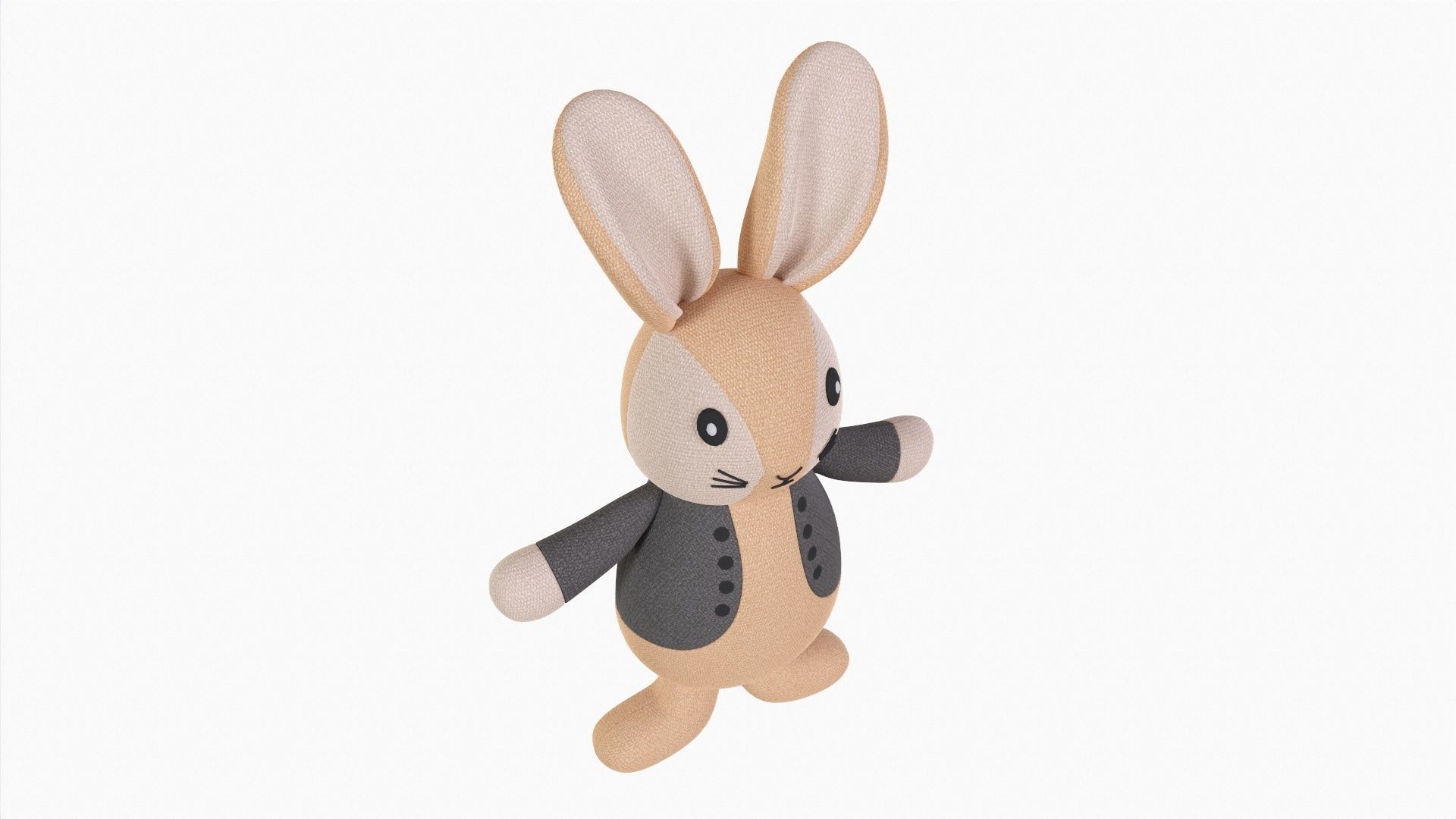 Toy bunny boy 3D model_4