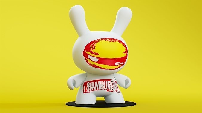 Kidrobot Andy Warhol 20 Hamburger Dunny 3D model