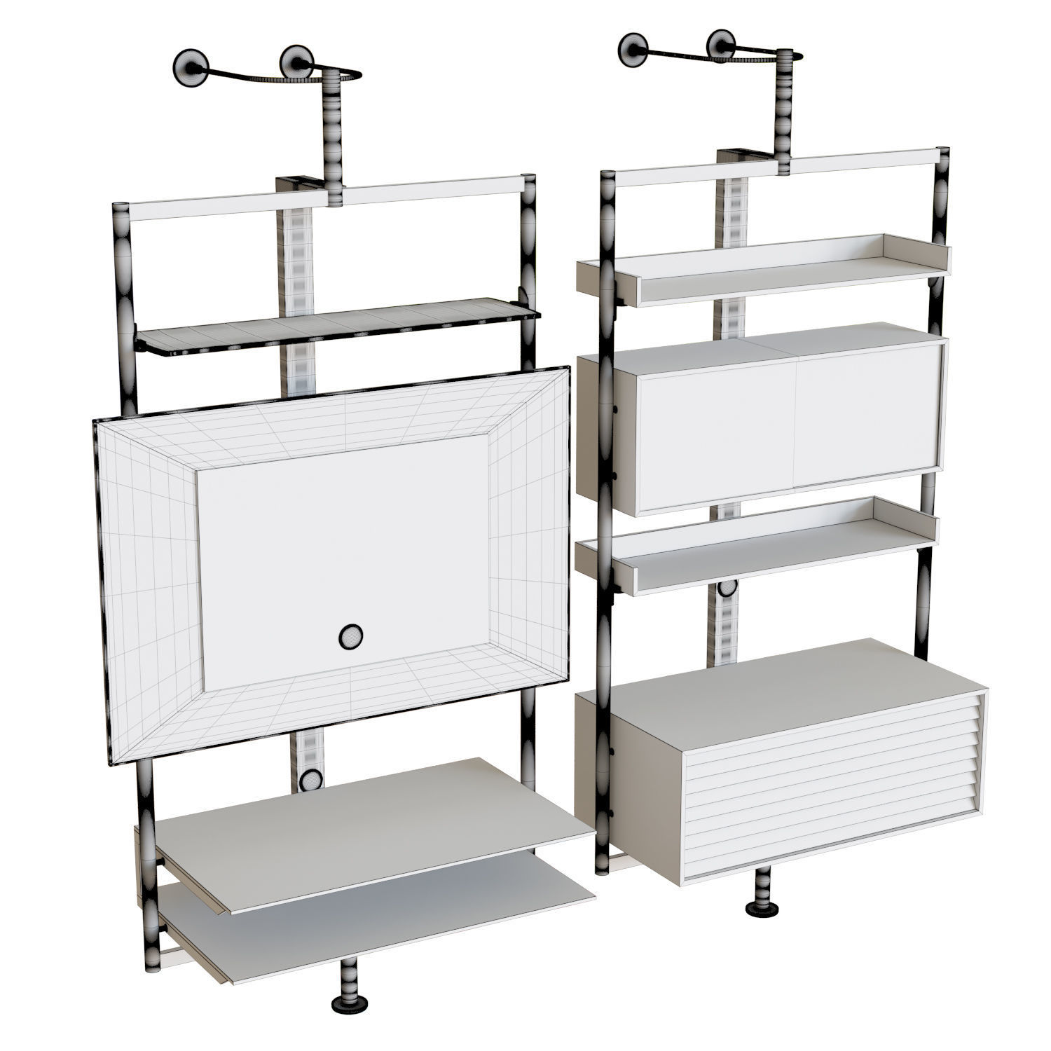 Ubiqua Modular Bookcase 3D model_4