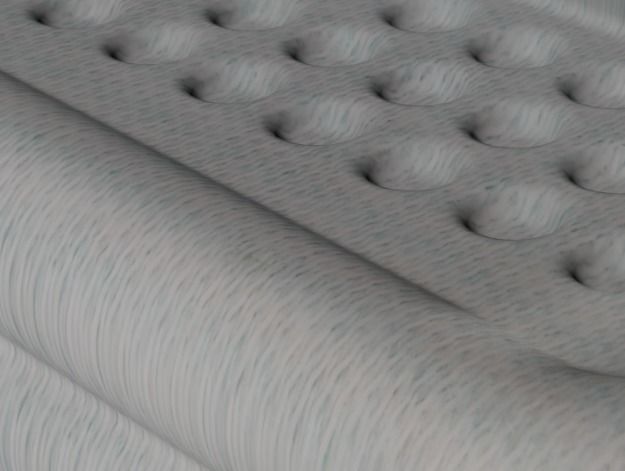 Classic Fabric Sofa Low-poly 3D model_2