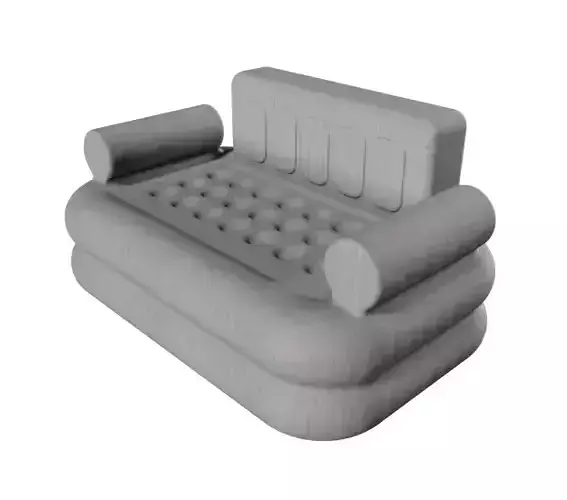 Classic Fabric Sofa Low-poly 3D model