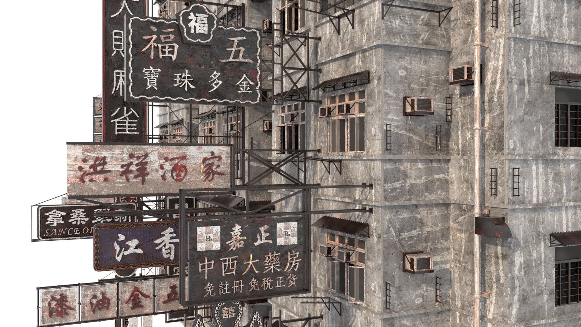 Hong Kong Street V2-1 3D model_10