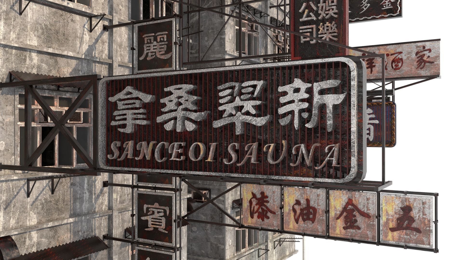 Hong Kong Street V2-1 3D model_8